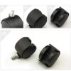 SKOAJAS Plate Casters 5pcs Office Chair Caster Nylon Plastic Replacement Furniture Wheels,Smooth Rolling,Protect Floors,Capacity 100KG,with Threa