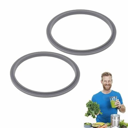2pcs Blender Seal Rings for Breville Blend Active,Blender Gaskets with Lip,Silicone Seal Rings,Gaskets Rubber,Compatible with Nutri Bullet 900W &