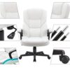 MIAOHY Faux Leather High-Back Executive Office Chair with Lumbar Support, Gaming Chair Meeting Chair Computer Chair