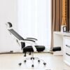 WALNUT Ergonomic Adjustable Office Chair with Adjustable Lumbar Support-High Back with Thickening Sponge Seat Cushion-Adjustable Head-Arm Rests,w