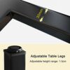 YJHome Folding Table Small Computer Desk Writing Foldable Work Desk Portable No Assembly Required for Small Spaces Home Office School Bedroom, Bl
