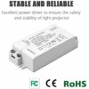 ADOGO® LED Transformer LED Power Supply- 24W, 12V DC, 2A - Constant Voltage for LED Strip Lights and G4, MR11, MR16 LED Light Bulbs