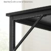 VASAGLE 31.5-Inch Computer Desk, Home Office Small Study Workstation, Simple Assembly, Steel Frame, Engineered Alloy, Black with Wood Grain+Black