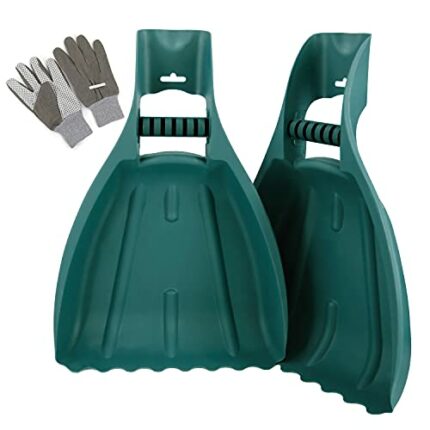 Byhagern Heavy Duty Garden Leaf Grabbers, Leaf Collector Grabber Leaves Pick Up Hand Rakes for Garden Leaf & Lawn Grass Removal (Pair)