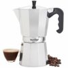 VonShef Stovetop Coffee Maker, 12 Cup Aluminium Italian Espresso Maker, 600ml Gas & Electric Stove Top Moka Pot with Replacement Gasket & Filter