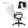 MIAOHY Faux Leather High-Back Executive Office Chair with Lumbar Support, Gaming Chair Meeting Chair Computer Chair