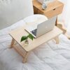 N/A Pine Wood Folding Laptop Desk Portable Lap Table For Study And Reading Home Lazy Bed Desk Home Furniture