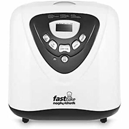 Morphy Richards Fastbake Breadmaker - Multi-use - White - 1lb, 1.5lb, 2lb Loaf Sizes - 48281