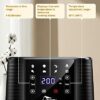 Air Fryer Oven, Uten 5.5L Oil Free Air Fryers for Home Use, LED Screen with Digital Display, Timer and Fully Adjustable Temperature Control for H