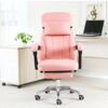 n/a Modern Home Office Chair Vegan Leather Upholstered Executive Conference Stylish Design Adjustable Mid-Back Ergonomic Desk Chair