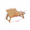 Bamboo Laptop Bed Desk, Foldable Laptop Tray for Bed, Adjustable Height and Viewing Angle Sofa Tray Laptop Table Laptop Desk Tray with Drawer for