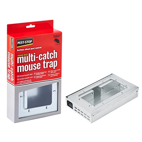 Pest-Stop Multi Catch Metal Mouse Trap - Traps for Indoors and Outdoors - Durable Reusable Traps - Mouse Traps for Home, Office, Garden, Industry
