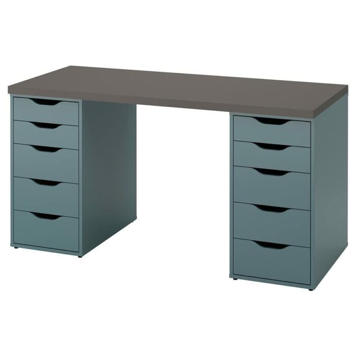 LAGKAPTEN/ALEX Desk,140x60 cm, durable and easy to care for. Desks for home. Desks & computer desks. Tables & desks. Furniture. (White)