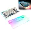 UCINNOVATE RGB Acrylic Computer Keyboard Stand, Mini LED Backlit Keyboard Stand Tray, 60% Gaming Keyboard USB Interface Titled Keyboard Stand for