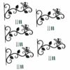 PRETYZOOM 5 Sets Heavy Duty Shelf Bracket Metal Stand Outdoor Hanging planters Flower Pot Hanger Plant Hanging Bracket Wall Flowerpot Hook Plant