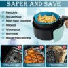 SRESAK 2Pcs Silicone Air Fryer Liners 7.8" for 4 to 8QT-Reusable Air Fryer Silicone Liners Pots-BPA Free Heat Resistant Air Fryer Basket Trays-Ea
