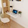 FWZJ Folding Wall-Mounted Drop-Leaf Table, Simple Floating Laptop Desk Dining Table Foldable Hanging Computer Table Small Wooden Desk for Office