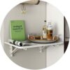 Wall Mounted Folding Table Folding Desk Home Folding Table Space Saving Wall Mounted Desk for Study, Home, Office, White (Color : White, Size : 1