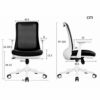 n/a Chairs,Height Adjustable Black Office Chair Mesh Swivel Computer Conference (Color : Black, Size : 97 * 62cm)