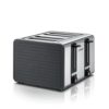 Bosch TAT7S45 toaster 4 slice(s) 1800 W Black, Stainless steel