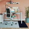 Steelcase Think Ergonomic Height Adjustable Office Chair with Adjustable Lumbar Support and Armrests, Breathable 3D Knit Royal Blue Backrest and