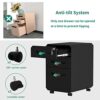 YITAHOME Fully Assembled 3-Drawers Mobile File Cabinet for Home Office, Lockable Rolling Filing Cabinet with Wheel, Under Desk File Storage Cabin