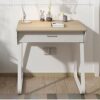 JYJZHX Computer Desk Writing Study Table with Side Drawers Classic Home Office Laptop Desk Wood Notebook Table