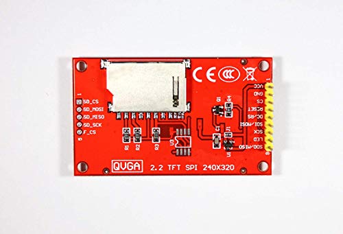 Paradisetronic.com 2.2" QVGA TFT LCD display with SPI and SD card slot for Arduino, Raspberry Pi