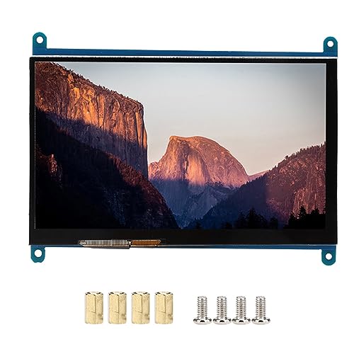 Bewinner 7 Inch HDMI LCD HD Touch Screen, 1024x600 Capacitive Monitor for Raspberry Pi, 5 Touch Points Professional Monitor for Raspberry Pi 3/2/