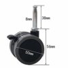 GTYT 4PCS Casters Universal Rotary Brake 8mm Long Rod Casters Accessories Furniture Long-term Use, 2Inch