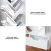 Tree Bookshelf with Wooden Drawer, 10-Tier Open Shelf Narrow Bookcase, Unique Vertical Spine Bookshelf Small Spaces, Book Shelf with Drawers Stor