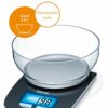 Beurer KS25 Digital Kitchen Scale | With 1.2l weighing bowl | Tare weighing function | Adjustable between kg, g, lb, oz | 3kg weight capacity