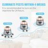 4 Working Modes Mice Repellent Plug in with Flashing Light, 200 M² Wide Frequency Range Pest Repeller Outdoor Indoor for Rodent Mice Rat Spider C