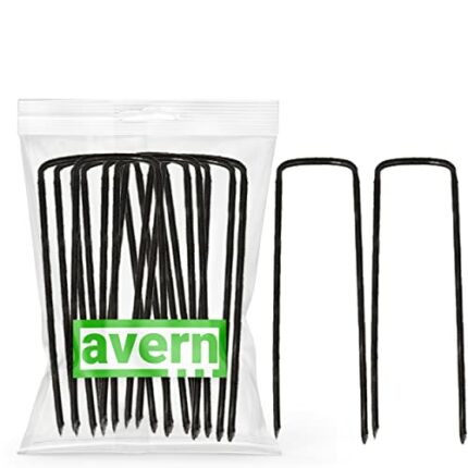 Avern 100 pack of 4 inch Garden Securing Peg for weed fabric, netting, fleece, groundsheets, landscape fabrics, polythene sheeting, chicken wire,
