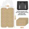 100PCS Unbleached Air Fryer Parchment Paper, 7.7'x11.7' Nonstick Air Fryer Liners for Ninja Foodi XL Smart FG551 6-in-1 Indoor Grill