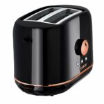 Tower T20028B 2-Slice Toaster with Adjustable Browning Control, Toasting Time, Self Centring Function, Cancel, Defrost and Reheating Settings, Cr