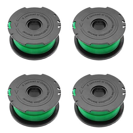 4PCS SF-080 Spool Line Compatible with Black & Decker GL8033 GL9035 GL7033 A6486 Outdoor Power Tools Replacement Parts 5.9m Line Length 2mm Line