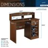 N/A Desk Writing Desk Furniture With Shelves And Two Open Storage Computer Desk Organizer Desk Study (Color : A)