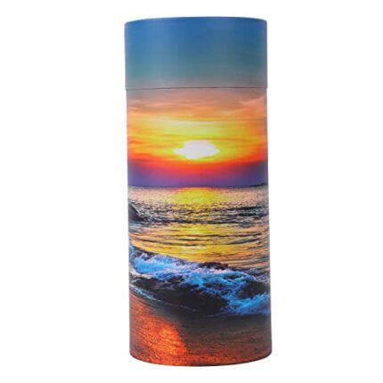 Youdear Service Ocean Sunset Scattering Urn – Biodegradable Scatter Tube for Ashes - Cremation Urn for Adult Ashes (Large)
