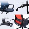 HJW Game Chair Office Chair Mesh Computer Chair, Home Ergonomic Chair Backrest Chair Study Chair, Swivel Chair Armchair,Style 4