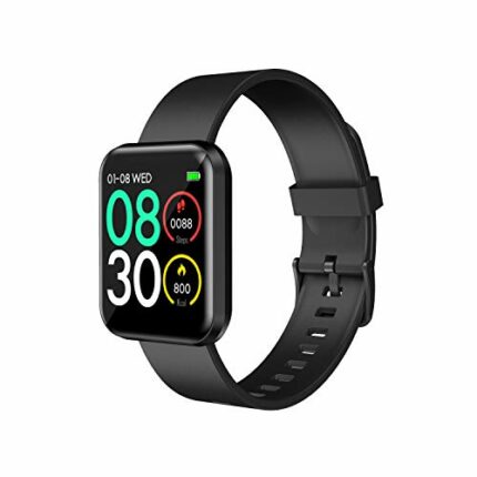 Lenovo E1PRO Smartwatch - Gold Black - with Temperature, Oxygen Monitor Sport App, Gold, One Size