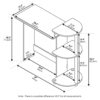 Furinno Compact Computer Desk, Study Desk with Shelves, Americano/Black, 99 (W) x 85.3 (H) x 39.4 (D) cm