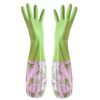 TRIXES Long Rubber Pond and Drain Gloves – Household & Garden Chores, Gardening, Weeding, Washing, Cleaning & Dishwashing – Extra Protection Slee