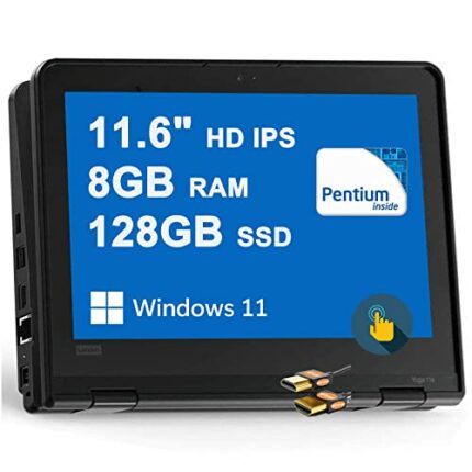Lenovo Yoga 11E 2-in-1 Laptop 11.6" Touchscreen Pentium Silver N5000 8GB 128GB SSD Win10 Pro
