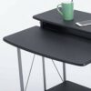 NXYJD Height Sit Stand Workstation, Mobile Standing Desk, Stand Up Computer Desk with Dual Surface for Home Office