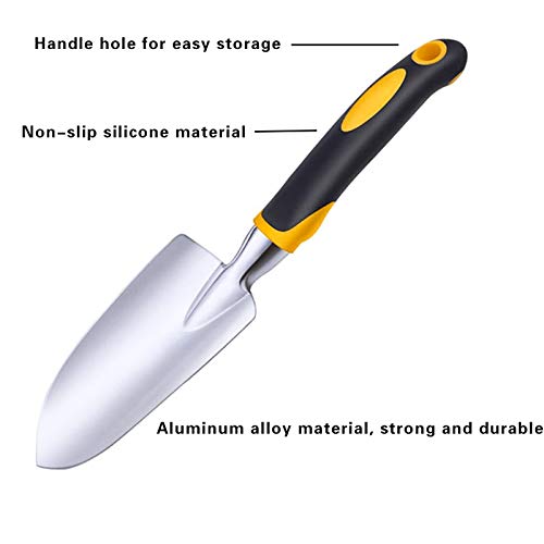 Garden Trowel Hand Shovel Aluminum Alloy Shovel for Planting Transplanting Weeding Moving (Smooth)