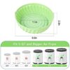 Silicone Air Fryer Liners 2Pcs Reusable Air Fryer Silicone Pot Air Fryer Accessories, Replacement for Disposable Parchment Paper Liner Silicone B