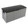 AOOF 75gal 260L Outdoor Garden Plastic Storage Deck Box Chest Tools Cushions Toys Lockable Seat