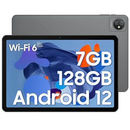 Blackview Tablet Android 12 Tab 8 WIFI Tablets 10 Inch, 7GB+128GB / TF 1TB, Quad Core Processor, 1280×800 HD+ IPS Screen, 6580mAh Battery, 13MP+8