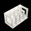 Desktop Bookshelf Wood Sturdy Durable Book Rack with Multi-Slots for Home Office School in 11.81 x 6.69 x 6.69inch(warm white)